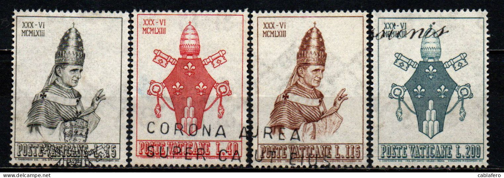 VATICANO - 1963 - INCORONAZIONE DI PAPA PAOLO VI - USATI - Used Stamps