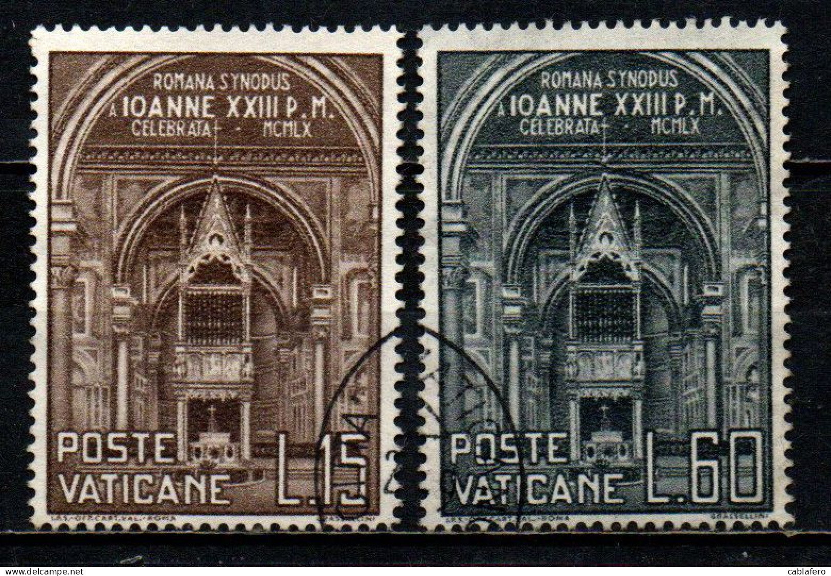 VATICANO - 1960 - 1° SINODO DIOCESANO ROMANO - USATI - Used Stamps