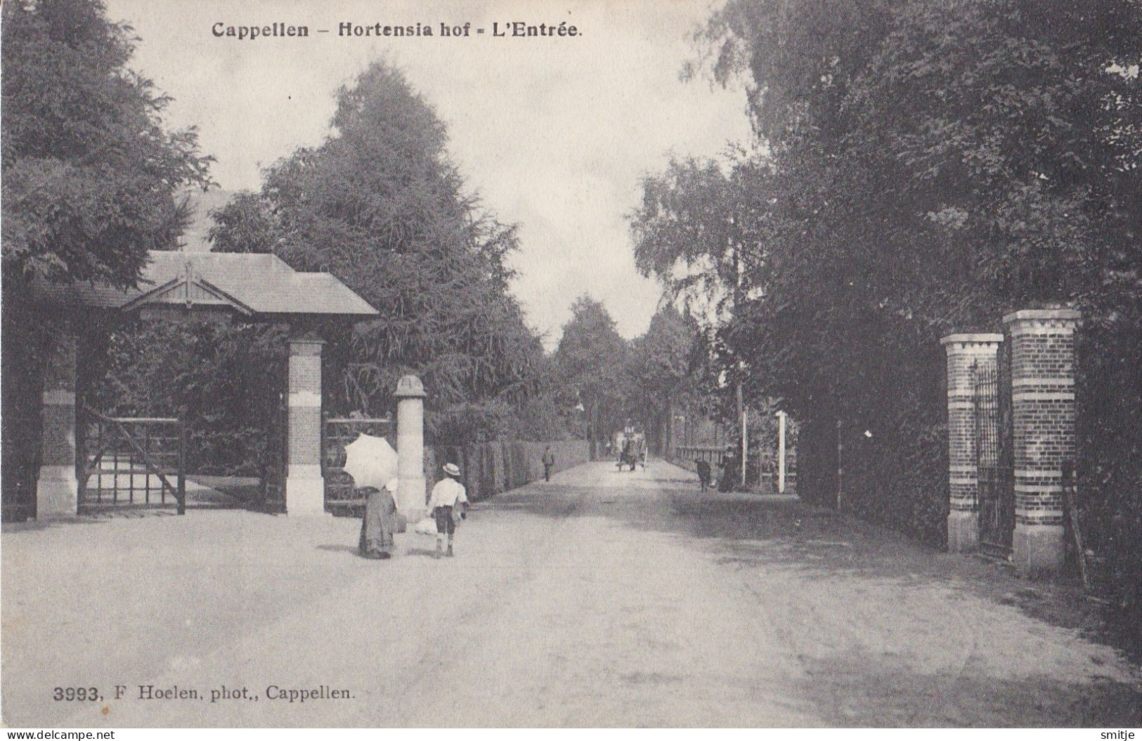 KAPELLEN 1908 ENTREE KASTEEL VILLA HORTENSIA-HOF - KLEINE ANIMATIE - HOELEN 3993 - Kapellen