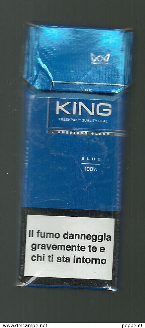 Tabacco Pacchetto Di Sigarette Italia - King Blue Da 10 Pezzi -  Vuoto - Etuis à Cigarettes Vides