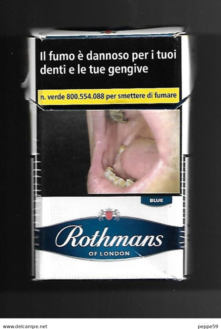 Tabacco Pacchetto Di Sigarette Italia - Rothmans Blu N.07 Da 20 Pezzi ( Vuoto ) - Sigarettenkokers (leeg)