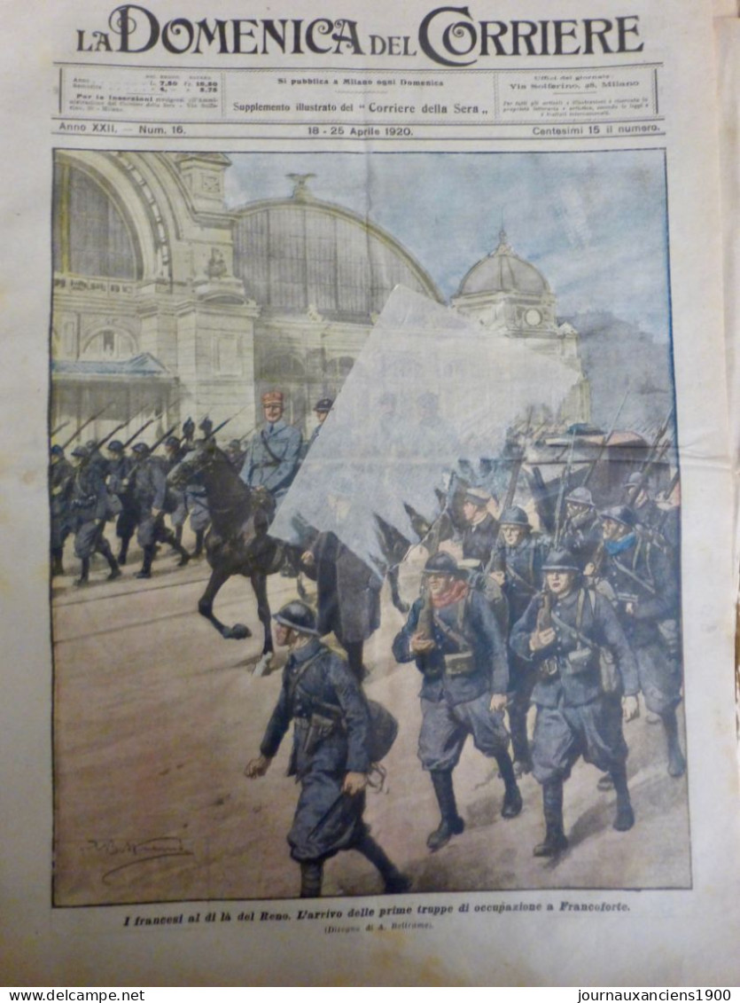 1920 GUERRE TROUPE FRANCAISE RHIN OCCUPATION FRANCFORT 1 JOURNAL ANCIEN - Non Classés