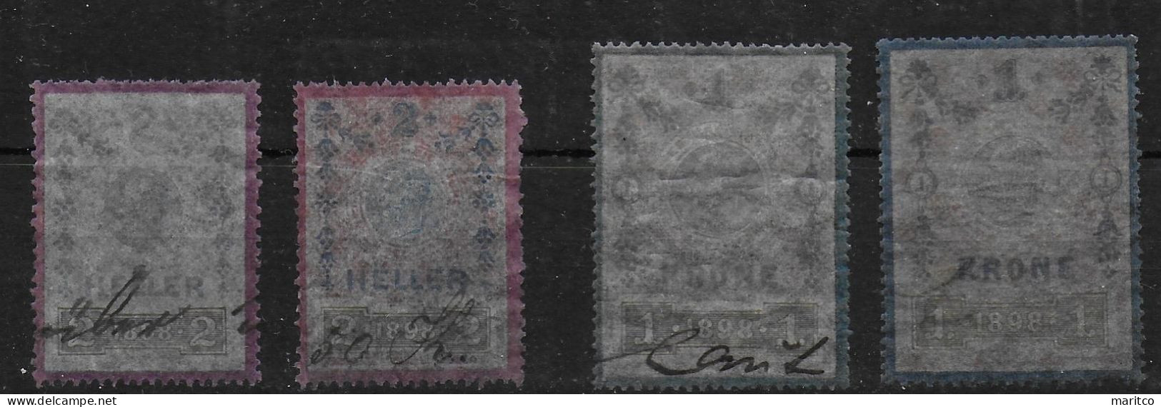 Österreich Lot Stempelmarken 1898  Fiscal Revenue Stamps - Fiscaux