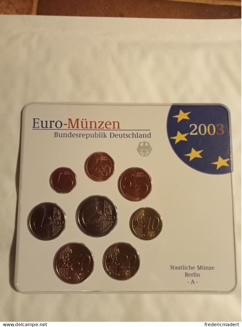 Plaquette Euro-Münzen Bundesepublik Deutschland - Berlin A 2003 - Collections