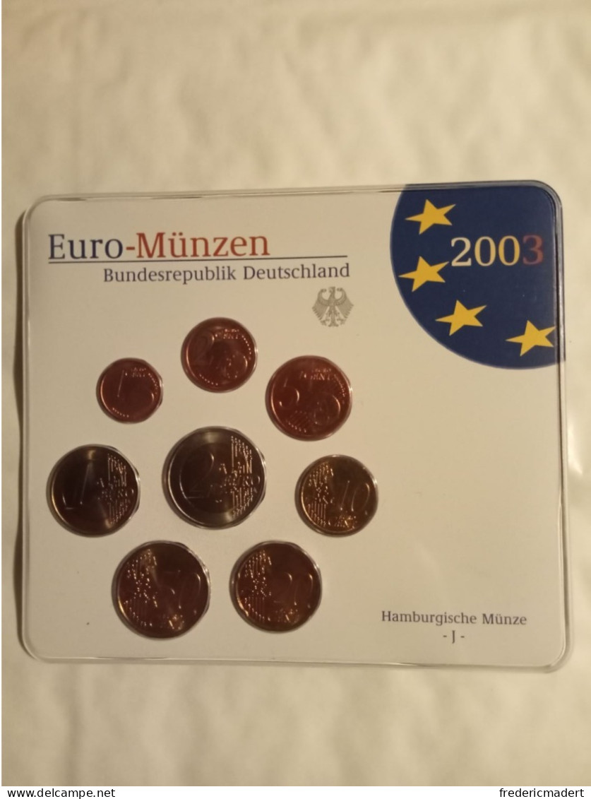 Plaquette Euro-Münzen Bundesepublik Deutschland - Hamburg I 2003 - Collections