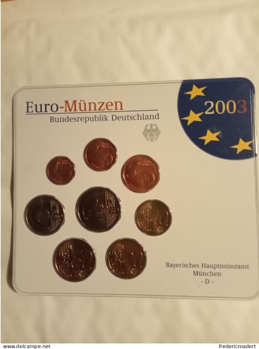 Plaquette Euro-Münzen Bundesepublik Deutschland - München D 2003 - Colecciones