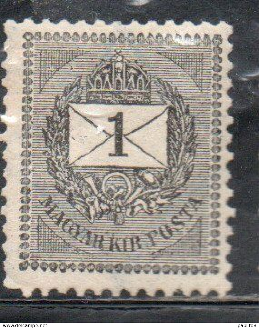 HUNGARY UNGHERIA MAGYAR 1888 1898 CROWN OF ST. STEPHEN 1k MNH - Nuovi