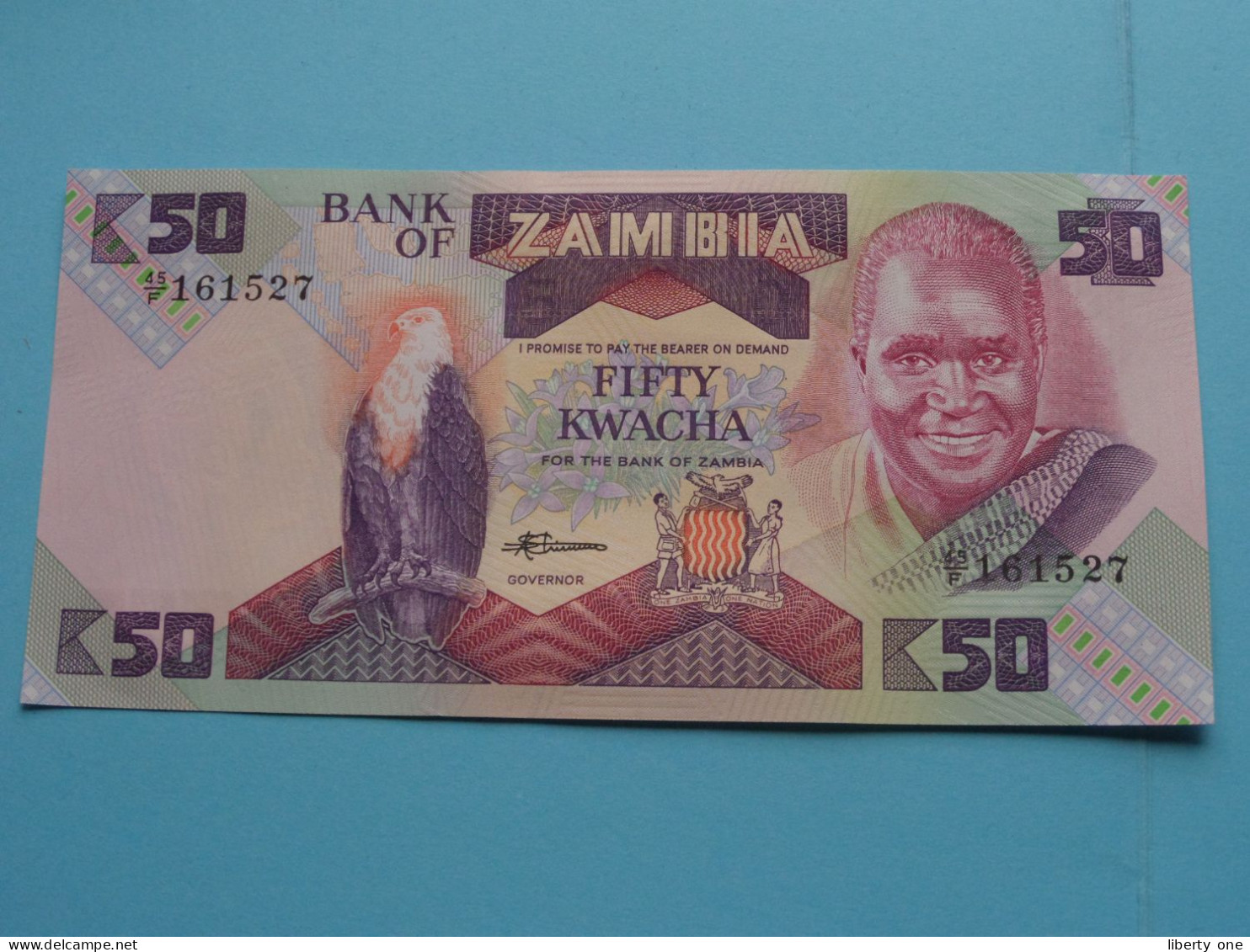 50 Fifty KWACHA ( 45/F 161527 ) Bank Of ZAMBIA ( For Grade See SCANS ) UNC ! - Zambie