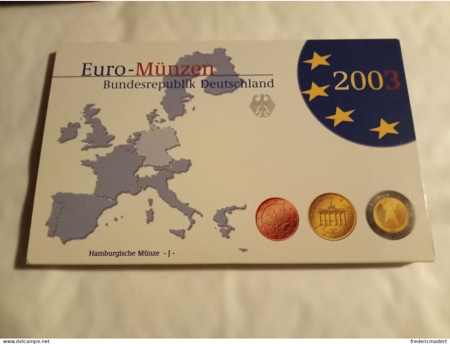 Plaquette Euro-Münzen Bundesepublik Deutschland - Coffret Hamburg I 2003 - Collezioni