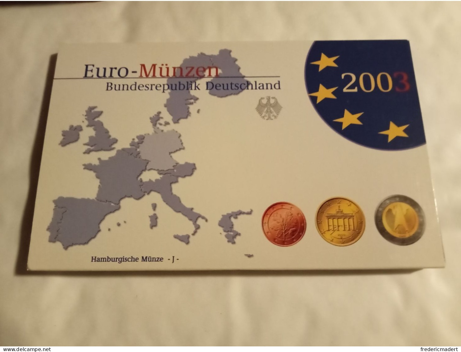 Plaquette Euro-Münzen Bundesepublik Deutschland - Coffret Hamburg I 2003 - Sammlungen