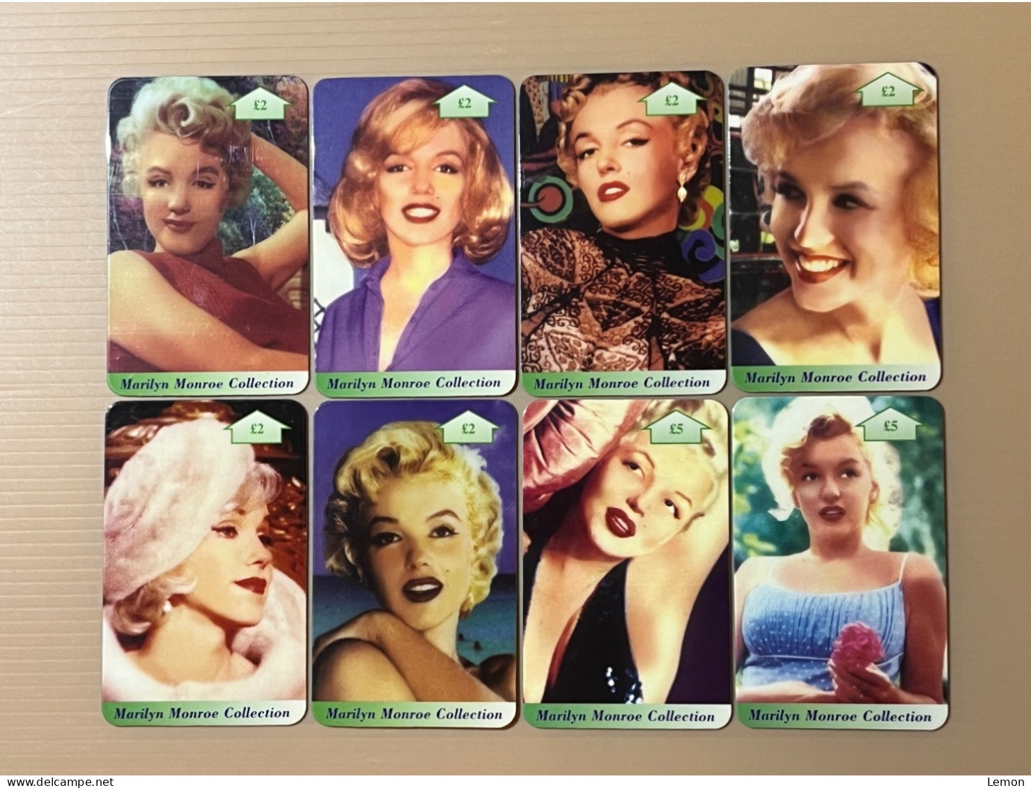 Mint UK United Kingdom - British Prepaid Telecard Phonecard - Marilyn Monroe Collection - Set Of 8 Mint Cards - [10] Colecciones