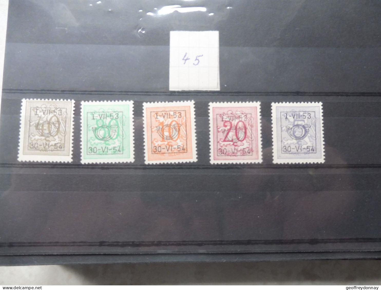 Belgique Belgie Preo 45  ( 1953 ) Pre 635/639  Mnh ** Neuf Série Parfaite / Perfect - Typos 1951-80 (Chiffre Sur Lion)