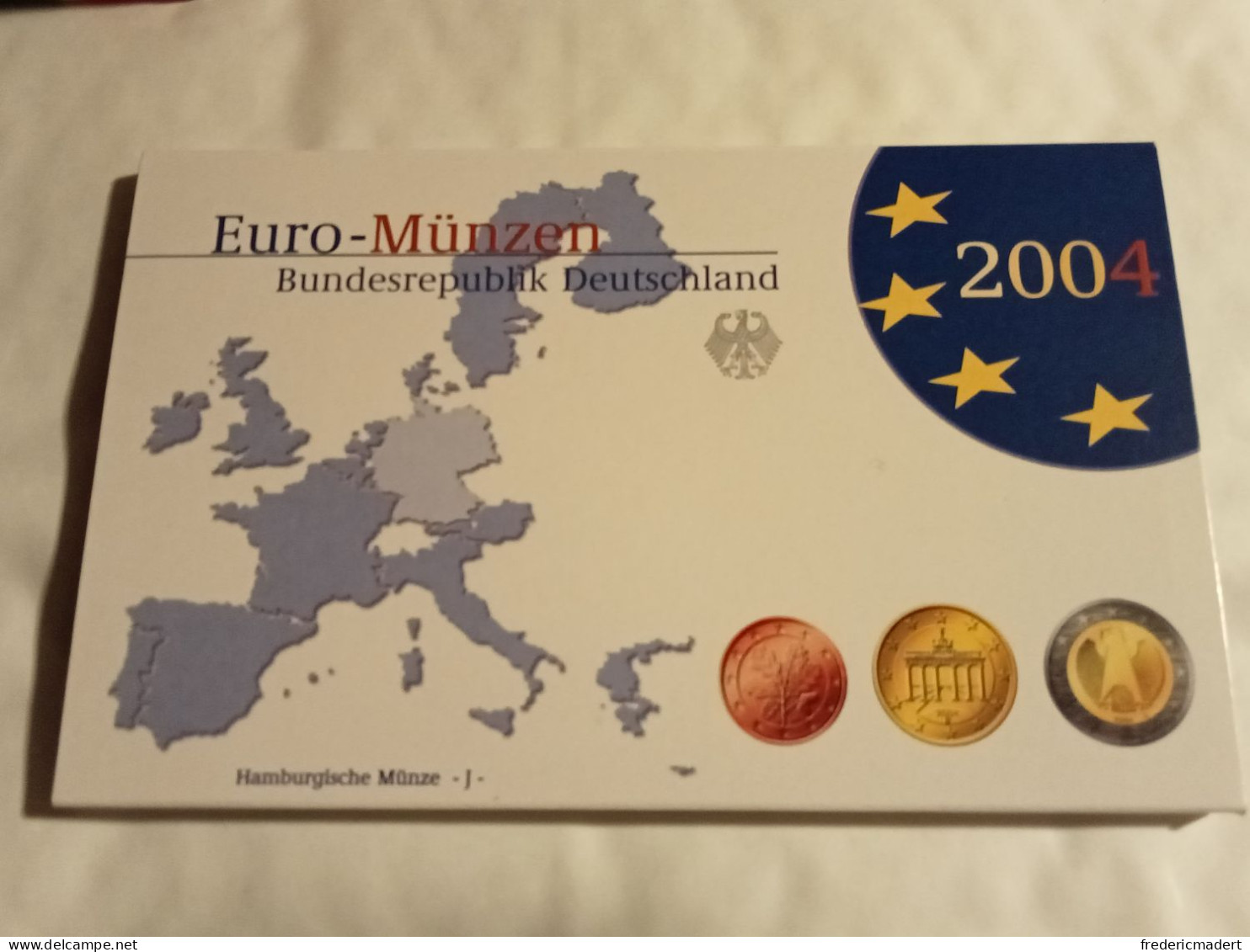 Plaquette Euro-Münzen Bundesepublik Deutschland - Coffret Hamburg I 2004 - Collections