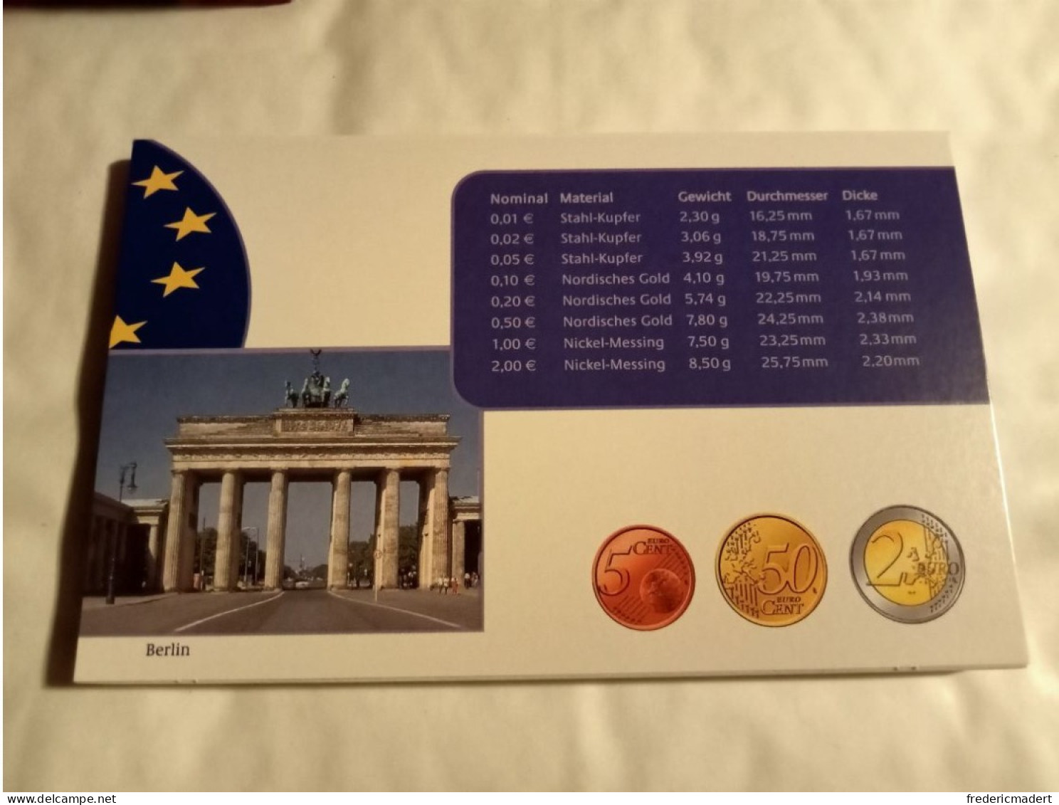 Plaquette Euro-Münzen Bundesepublik Deutschland - Coffret Berlin A 2004 - Collections