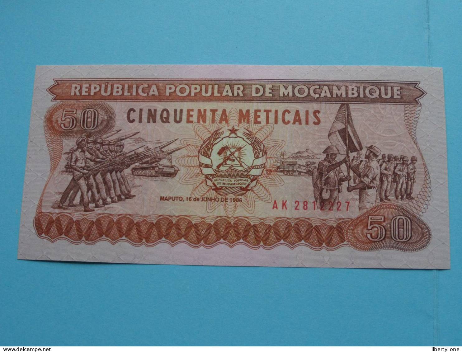 50 Cinquenta Meticais ( AK2812227 ) 1986 - Republica Popular De Mocambique ( For Grade, Please See Photo ) UNC ! - Moçambique