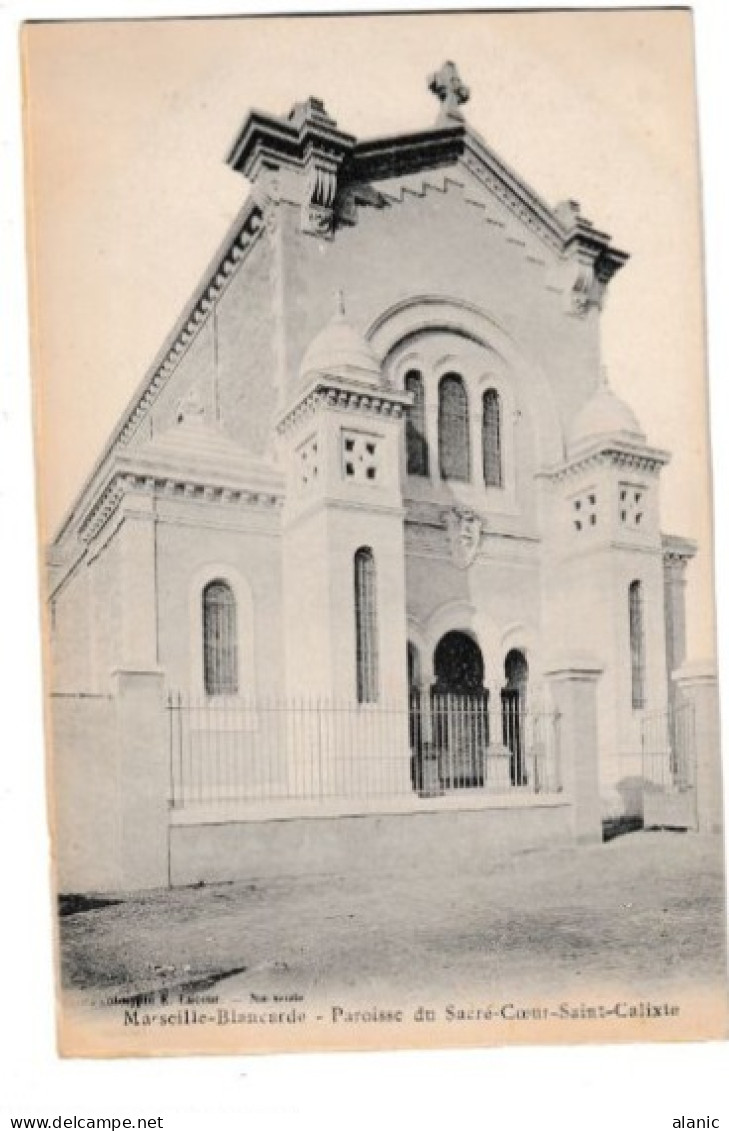 CAP-MARSEILLE-BLANCARDE-Paroisse Du Sacré Coeur-Saint Calixte.Verso MENU  Repas Du 19 Avril 1925 - Cinq Avenues, Chave, Blancarde, Chutes Lavies