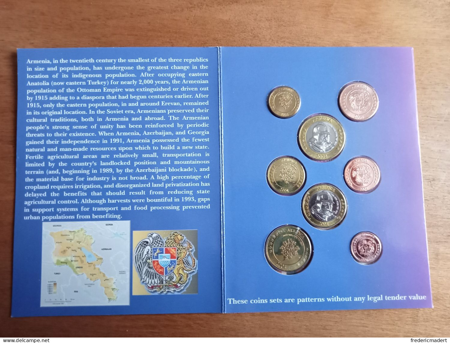 Plaquette Euro-Collection - Répubblica Arména 2004 - Armenien