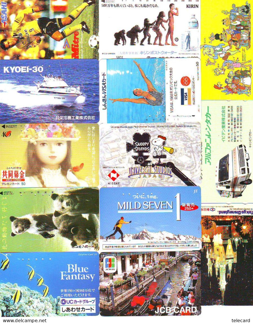 LOT Collection De + De 100 TELECARTES Japon (LOT 586) Thèmes Très Variés * 100 Japan Phonecards Telefonkarten - Lots - Collections