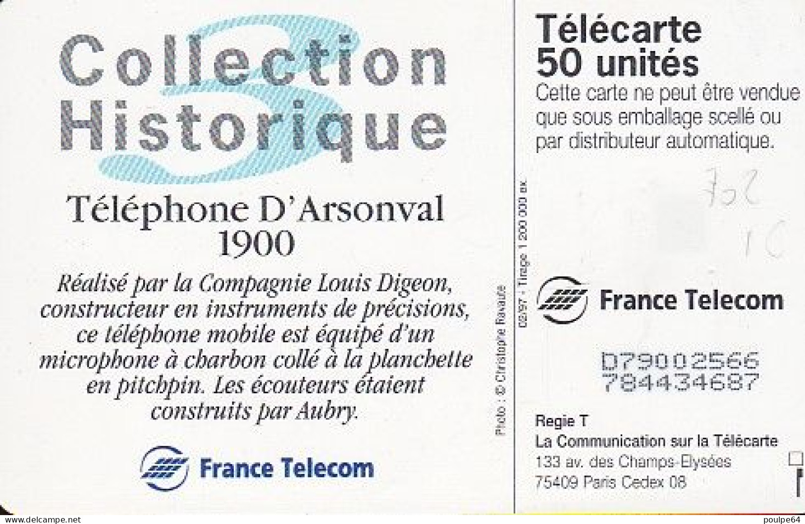 F716C  02/1997 - D'ARSONVAL - 50 OB3 - 1997