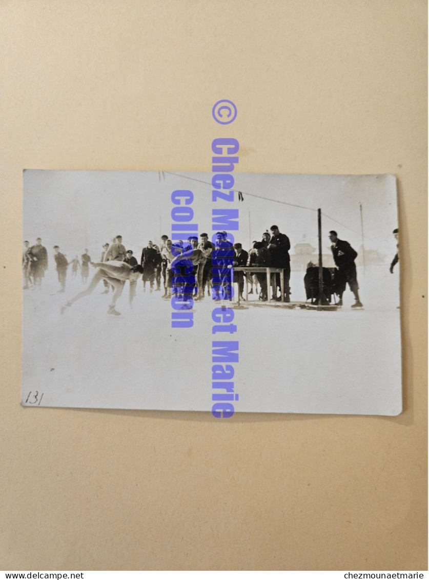 COURSE DE PATIN A GLACE - CARTE PHOTO - Sports D'hiver