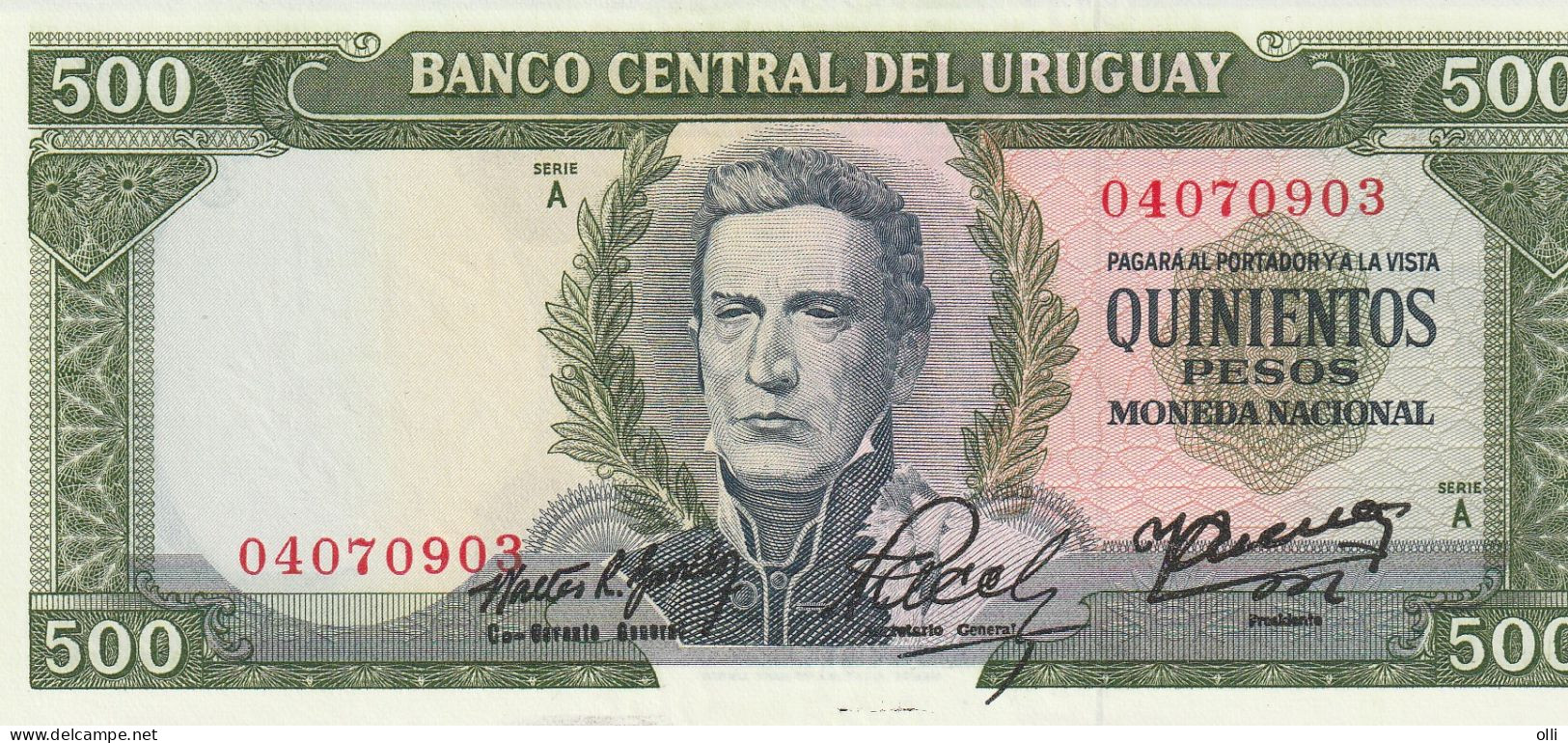 URUGUAY 500 PESOS 1967   P48 UNC - Uruguay