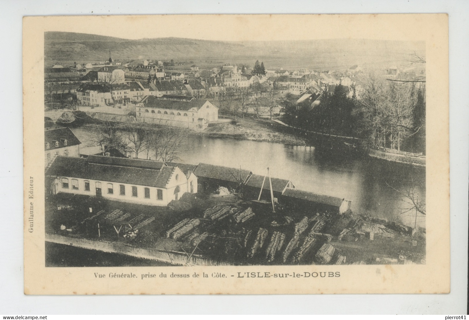 L'ISLE SUR LE DOUBS - Vue Générale Prise Du Dessous De La Côte - Isle Sur Le Doubs