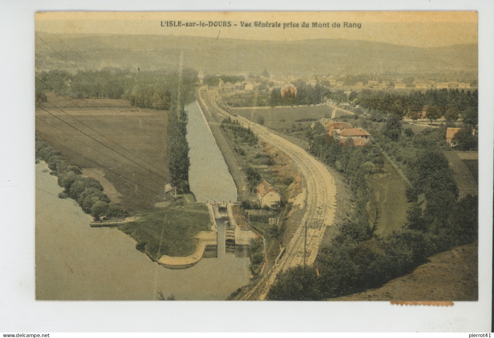 L'ISLE SUR LE DOUBS - Vue Générale Prise Du Mont De Rang (belle Carte Toilée) - Isle Sur Le Doubs