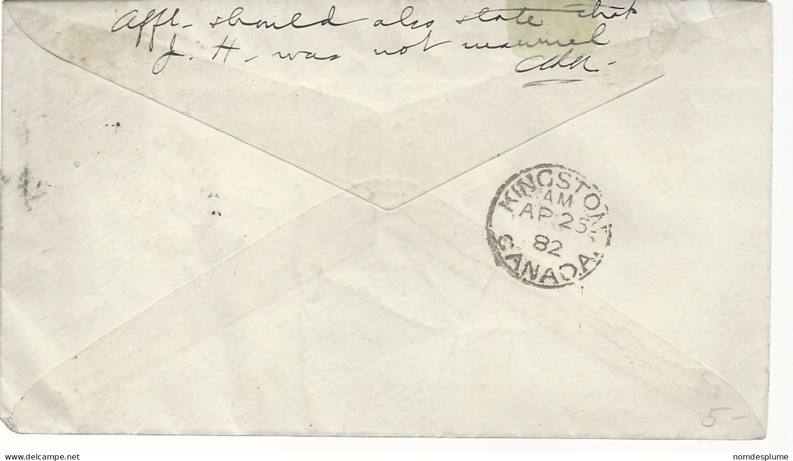 24461) Canada Toronto Postmark Cancel Duplex 1882  - Briefe U. Dokumente