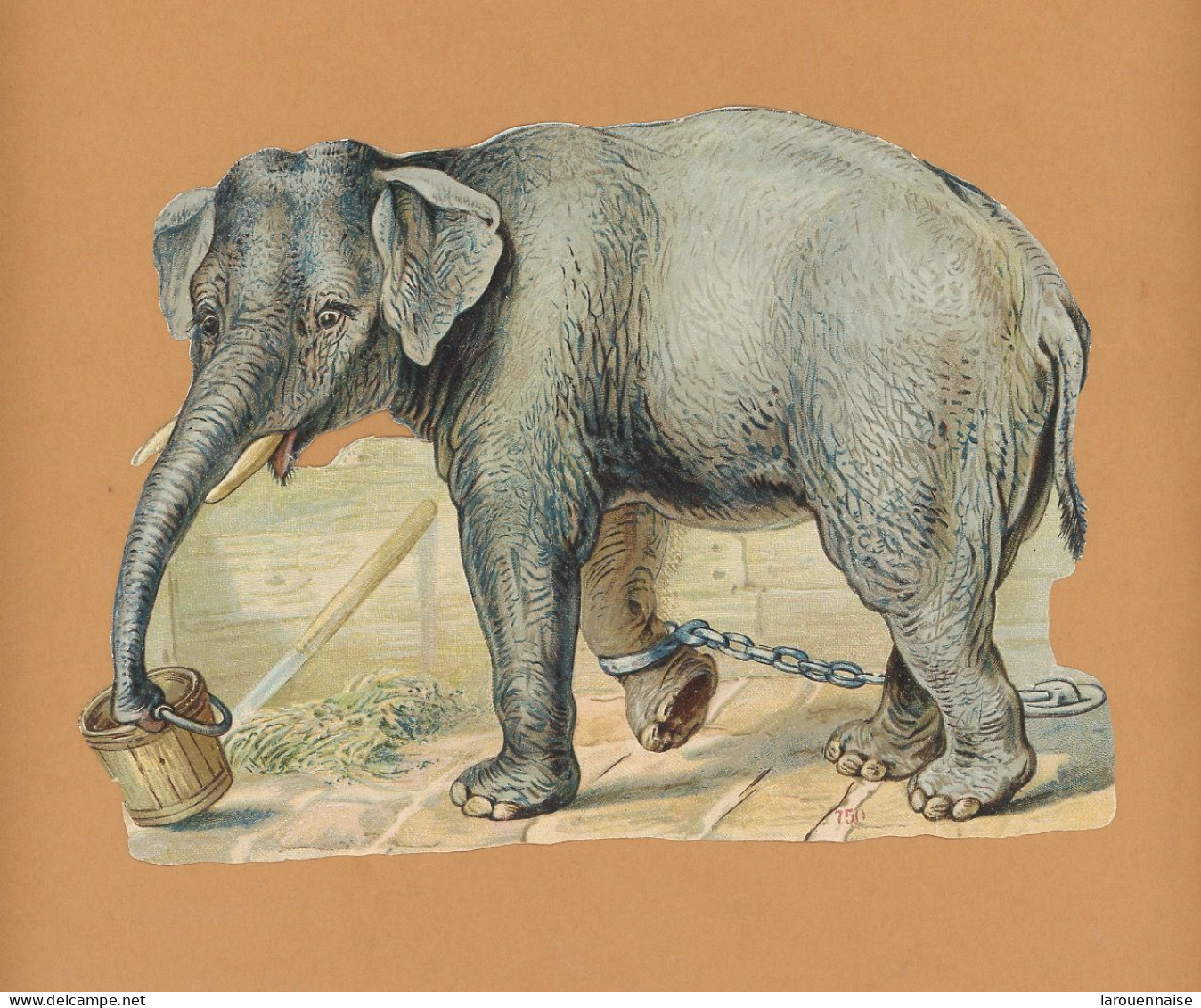 ELEPHANT -  GRAND DECOUPI  ( 18x13 ) LEGEREMENT GAUFFRE  -TTB - Animals