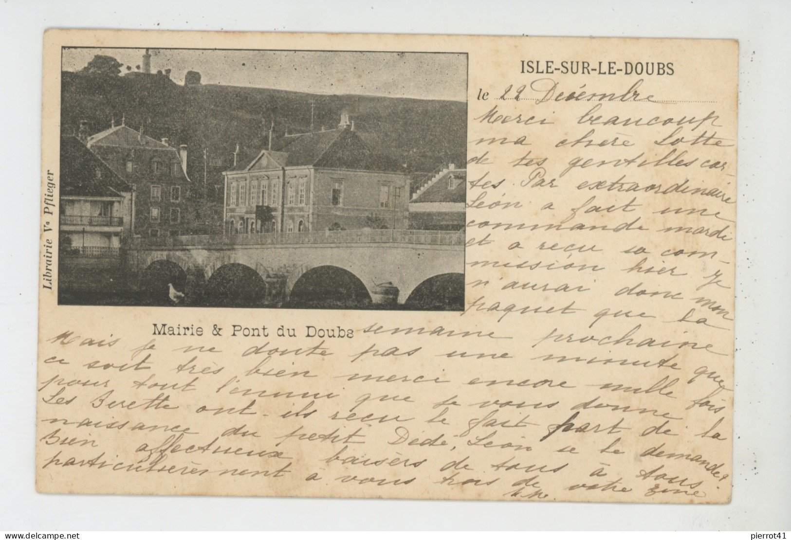 L'ISLE SUR LE DOUBS - Mairie Et Pont Du Doubs - Isle Sur Le Doubs