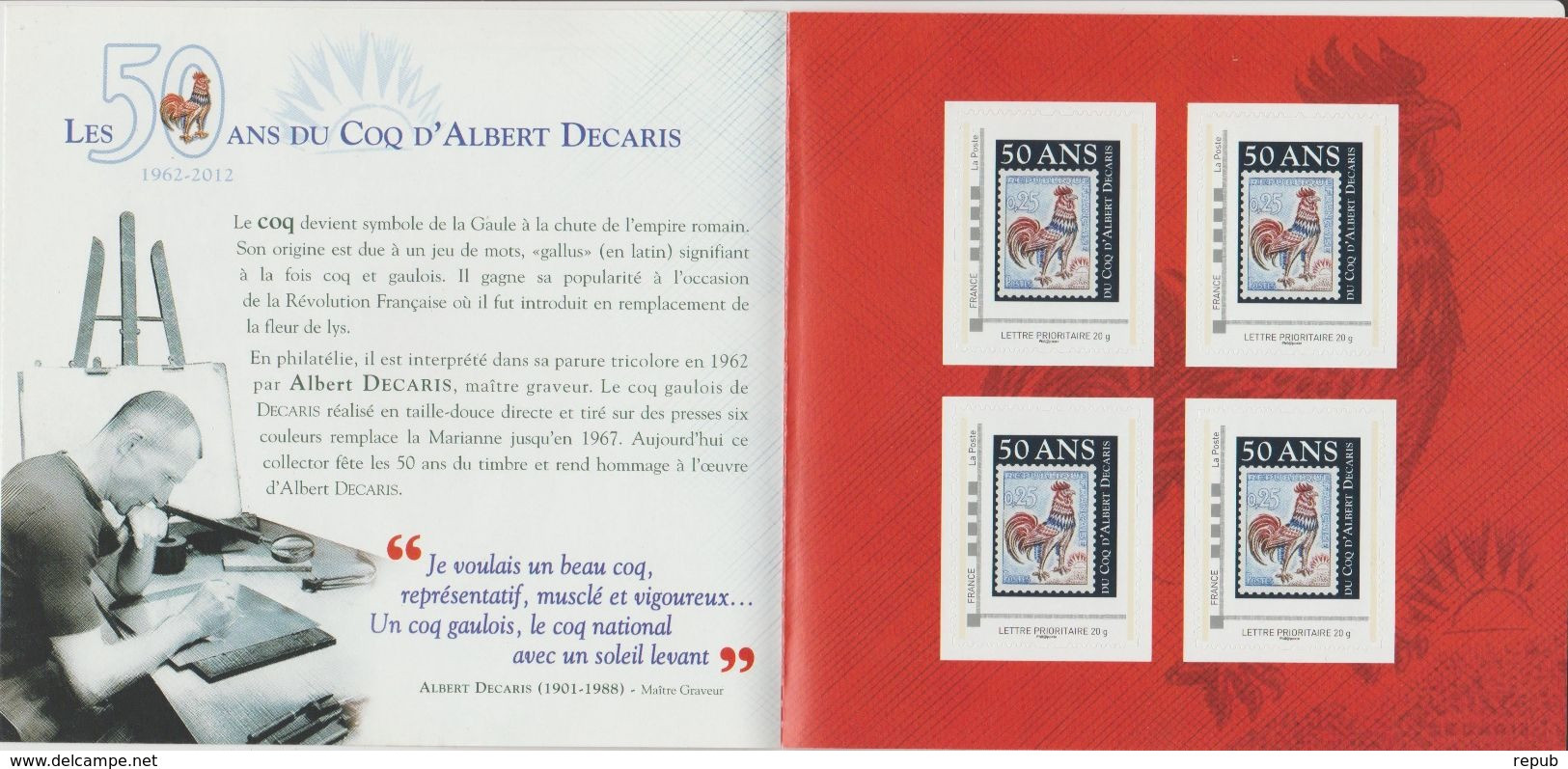 France Collector Decaris 4 Timbres TVP 20gr - Collectors