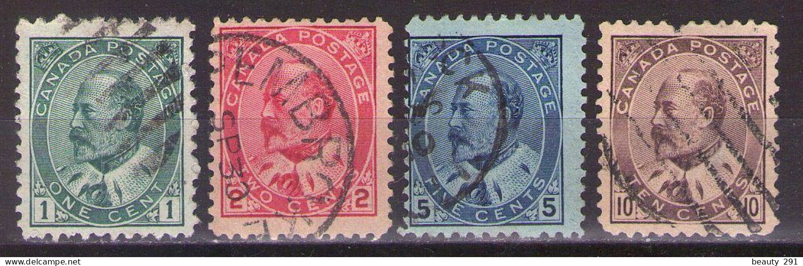 Canada 1903 KING EDWARD VII  Mi 77-79,81 - Used - Used Stamps