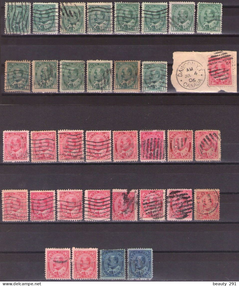 Canada 1903 KING EDWARD VII  Lot - Used - Used Stamps