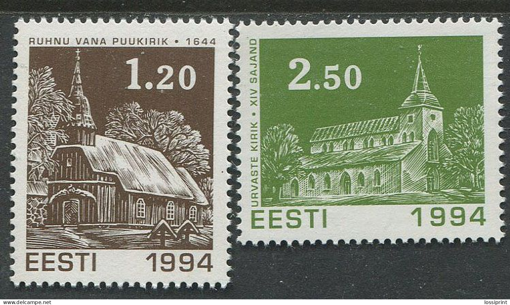 Estonia:Unused Stamps Christmas, 1994, MNH - Estonie