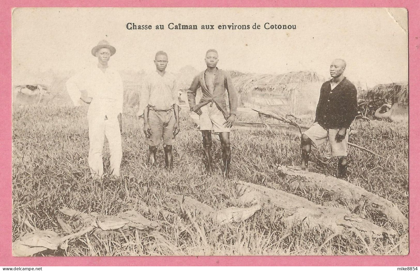 SAS0656  CPA     (BENIN - Dahomey) Chasse Au Caïman Aux Environs De Cotonou  +++++ - Benin