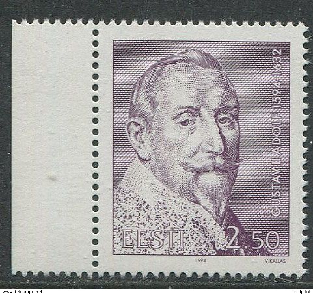 Estonia:Unused Stamp Swedish King Gustav II Adolf 1594-1632, 1994, MNH - Estonie