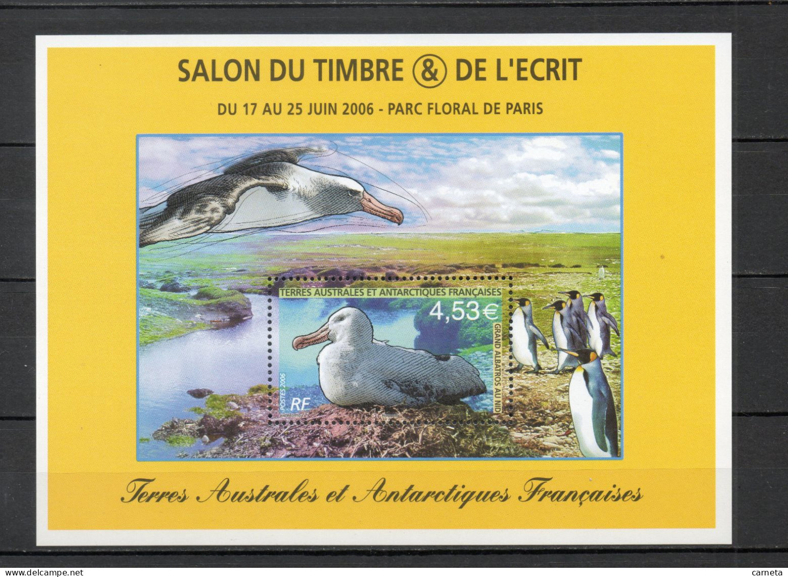 TAAF BLOC N° 15  NEUF SANS CHARNIERE COTE 18.00€     OISEAUX ANIMAUX FAUNE - Hojas Bloque