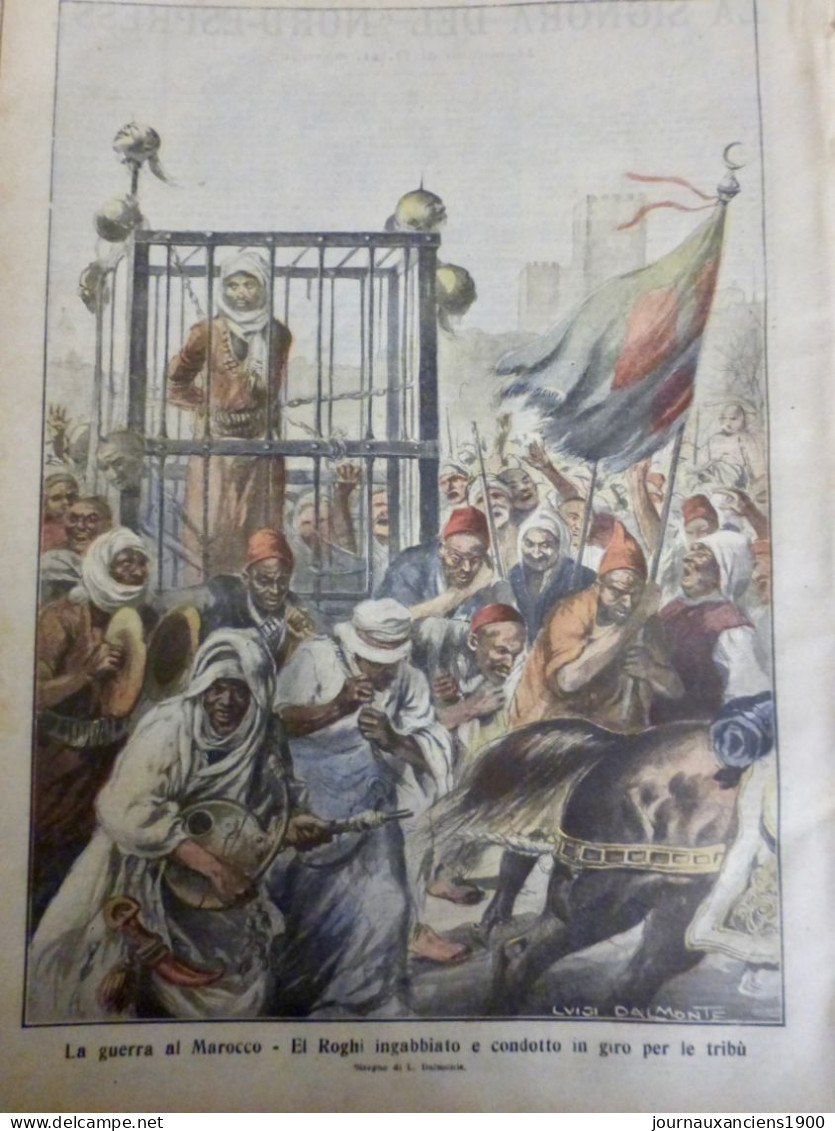 1900 PERSONNALITE MAROC GUERRE ARRESTATION EL ROGHI CAGE TRIBUS  1 JOURNA ANCIEN - Unclassified