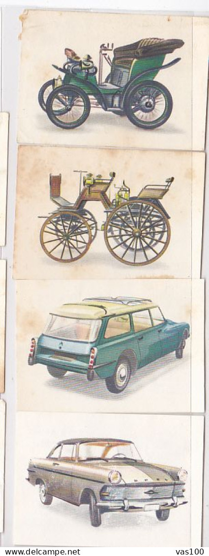 TRADE CARDS, CHOCOLATE, JACQUES, CARS OF 1962, 4X - Jacques