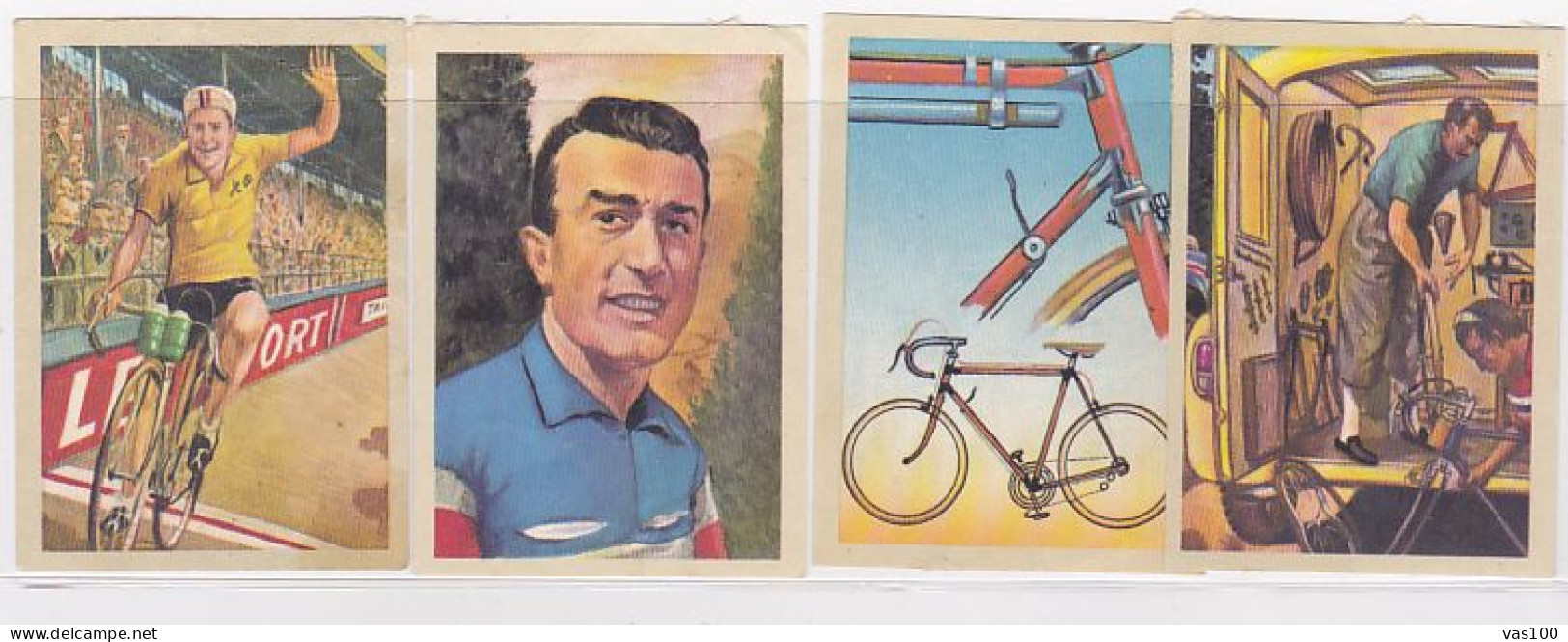 TRADE CARDS, CHOCOLATE, JACQUES, CYCLING- TOUR DE FRANCE, 4X - Jacques