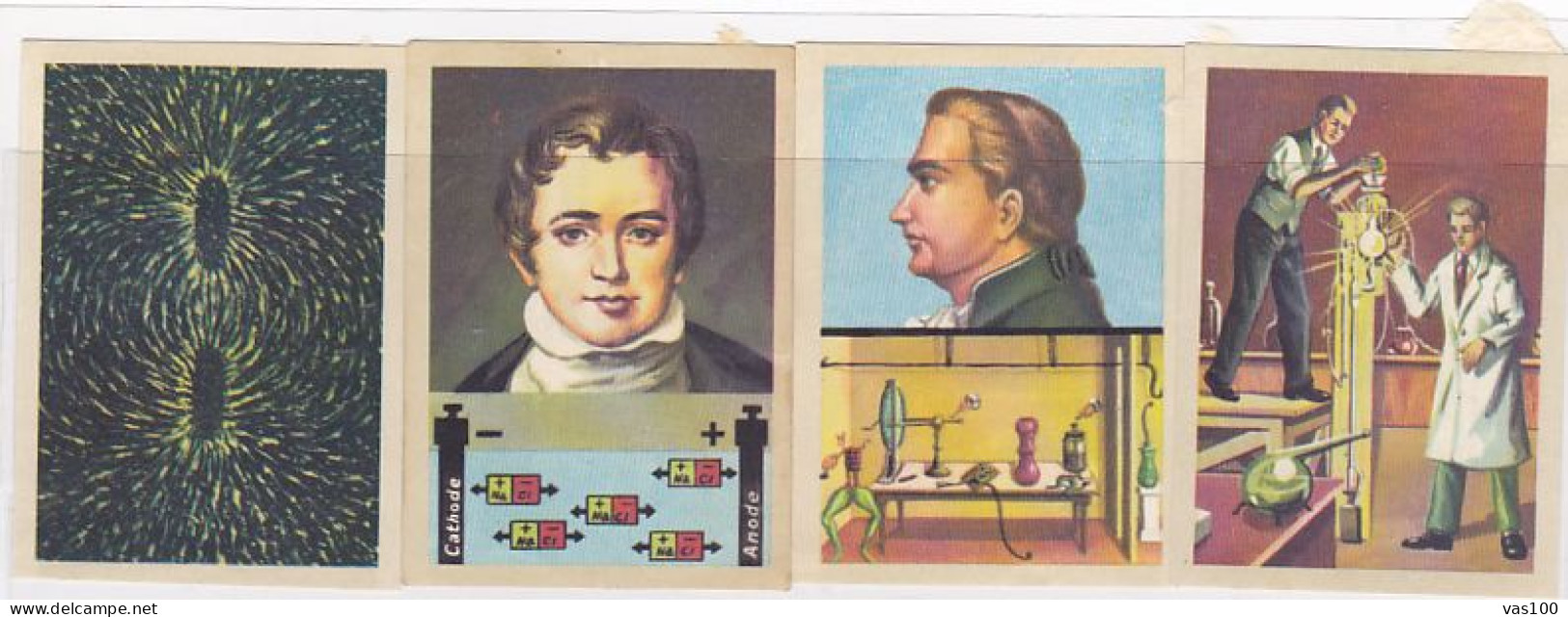 TRADE CARDS, CHOCOLATE, JACQUES, SCIENCE- ELECTRICITY, 4X - Jacques