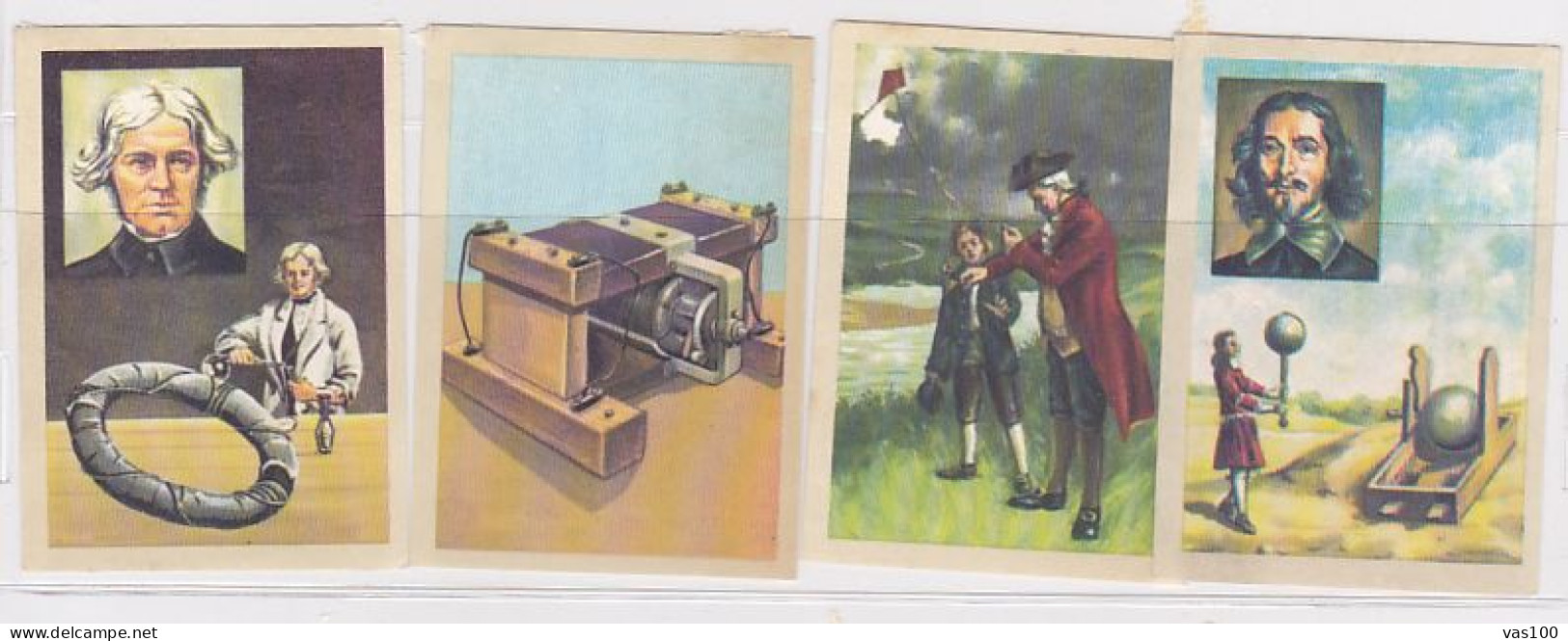 TRADE CARDS, CHOCOLATE, JACQUES, SCIENCE- ENGINES, 4X - Jacques