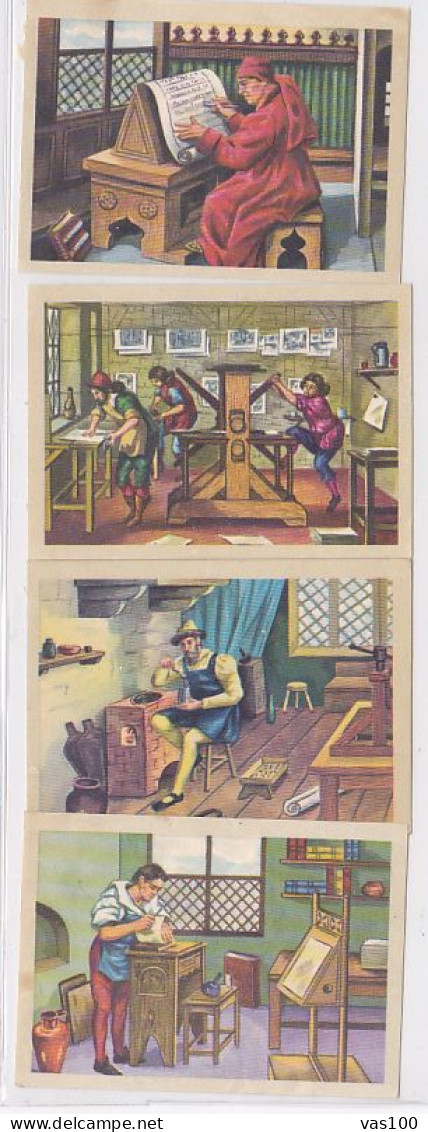 TRADE CARDS, CHOCOLATE, JACQUES, PRINTING HISTORY, 4X - Jacques