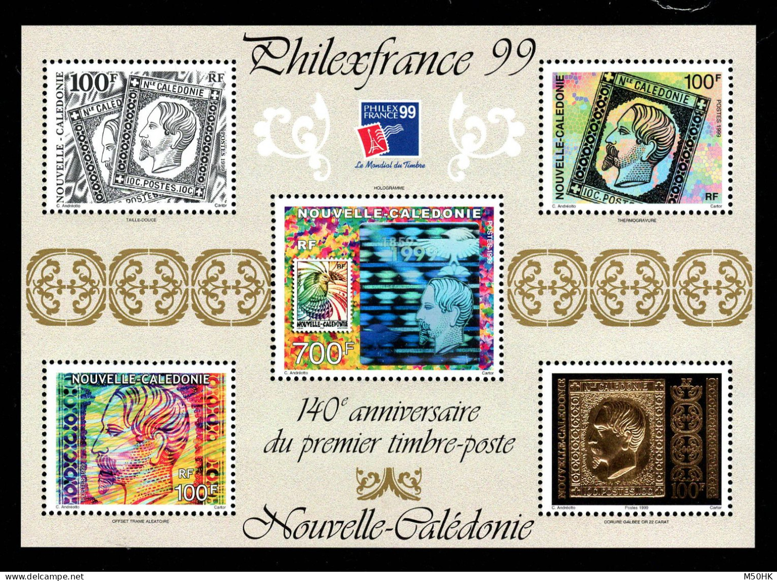 Nouvelle Caledonie - YV BF 22 N** MNH Luxe , Philexfrance 99 - Blocchi & Foglietti