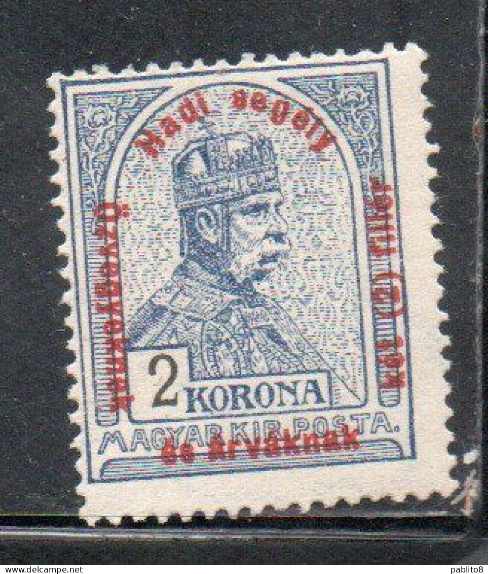 HUNGARY UNGHERIA MAGYAR 1913 1916 1915 FRANZ JOSEPH OVERPRINTED 2k MNH - Unused Stamps