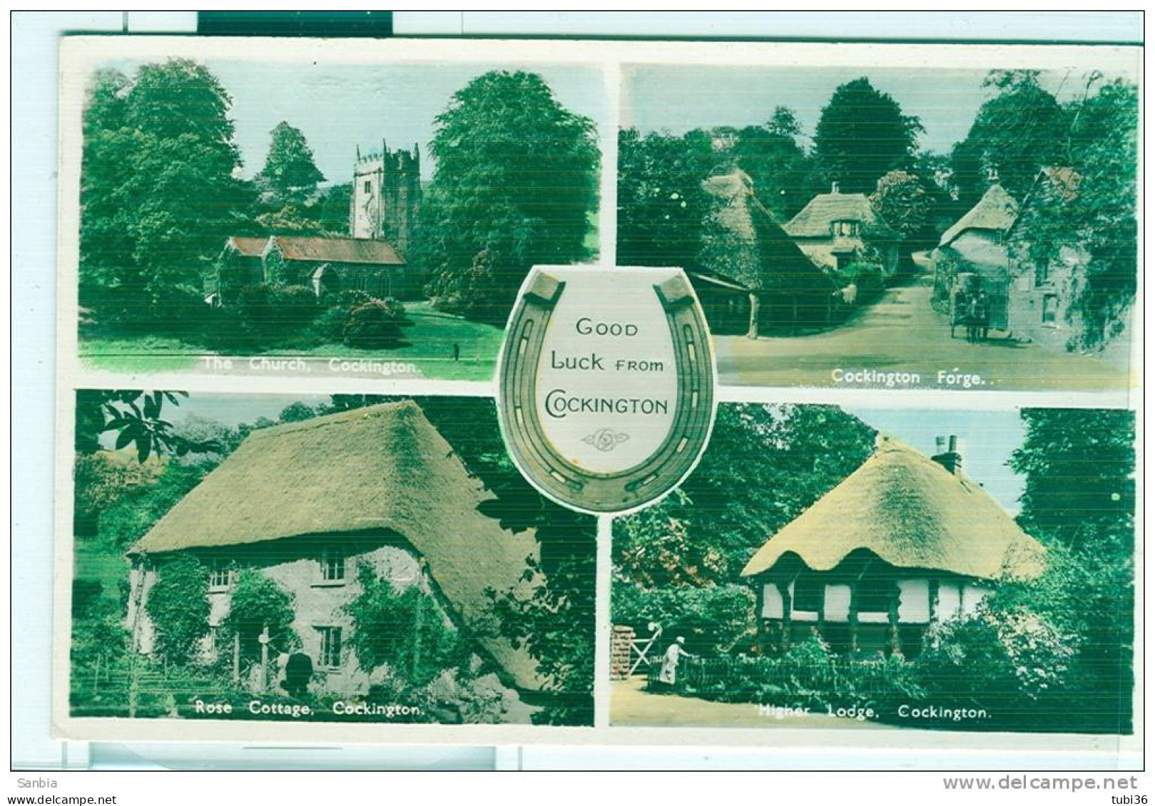 Cockington - POSTCARD, COLOR, USED, SMALL SIZE 9 X 14, - Torquay