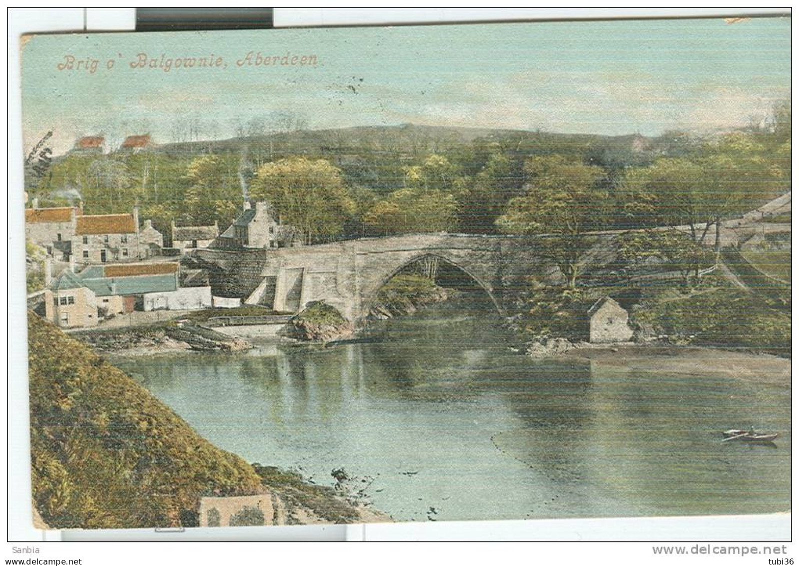 Brig O Balgownie - Aberdeen - POSTCARD, COLOR, USED, 1906, SMALL SIZE 9 X 14, - Aberdeenshire