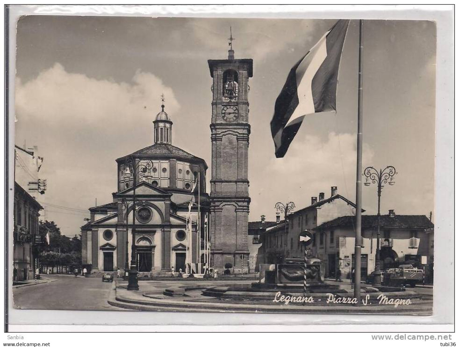 LEGNANO - PIAZZA S. MAGNO - B/N VIAGGIATA  1956 - ANIMATA - - Legnano