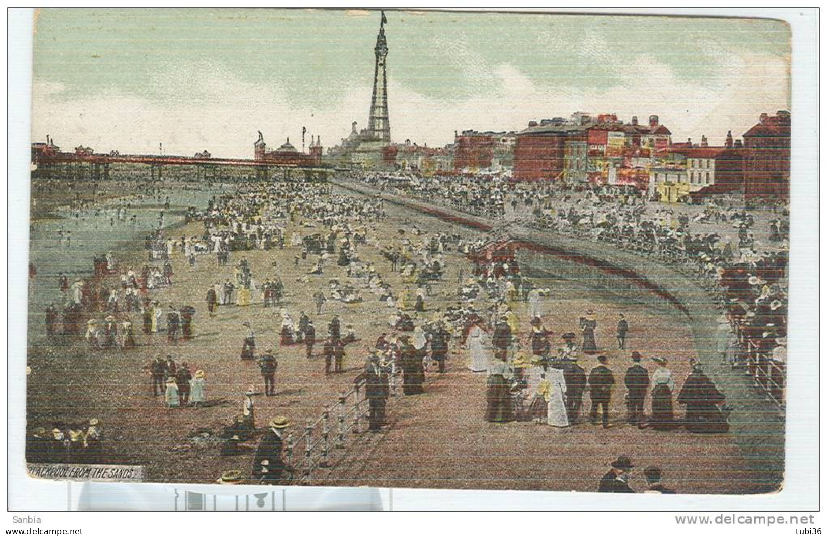 BLACKPOOL The Sands - POSTCARD, COLORS, ANIMATED, NEW, SIZE 14 9X, - Blackpool