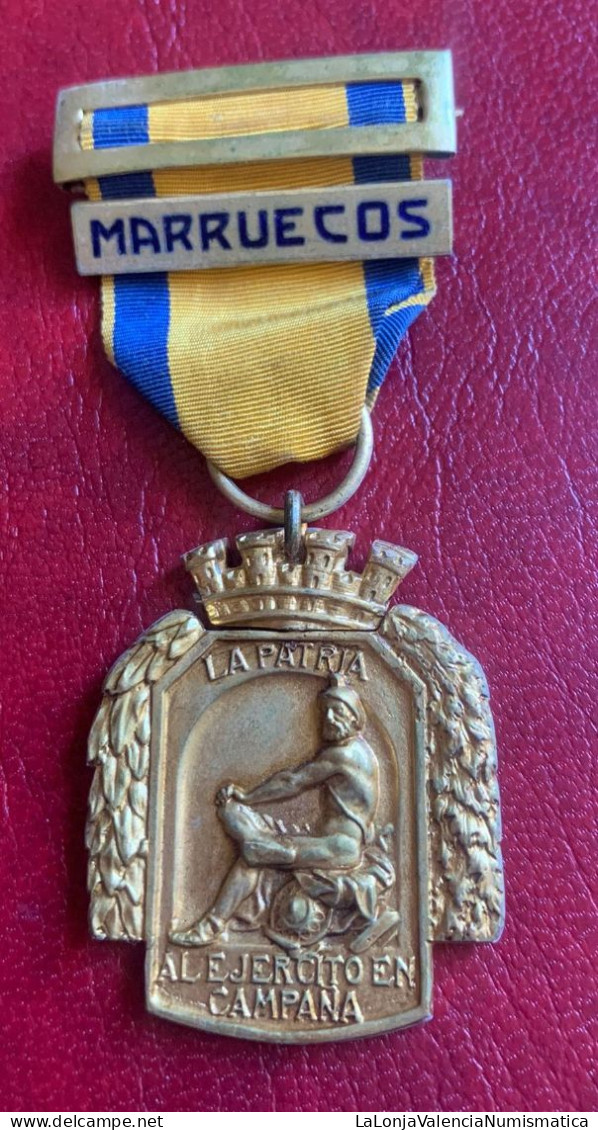 España Medalla Al Ejercito En Campaña Pasador Marruecos PG 845 - Altri & Non Classificati